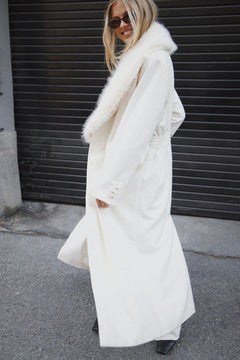 Isabella Wool Maxi Coat - Creme