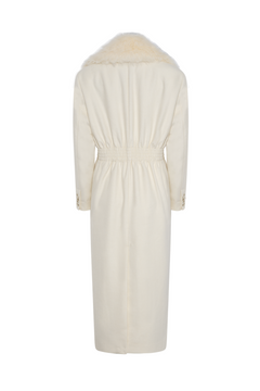 Isabella Wool Maxi Coat - Creme