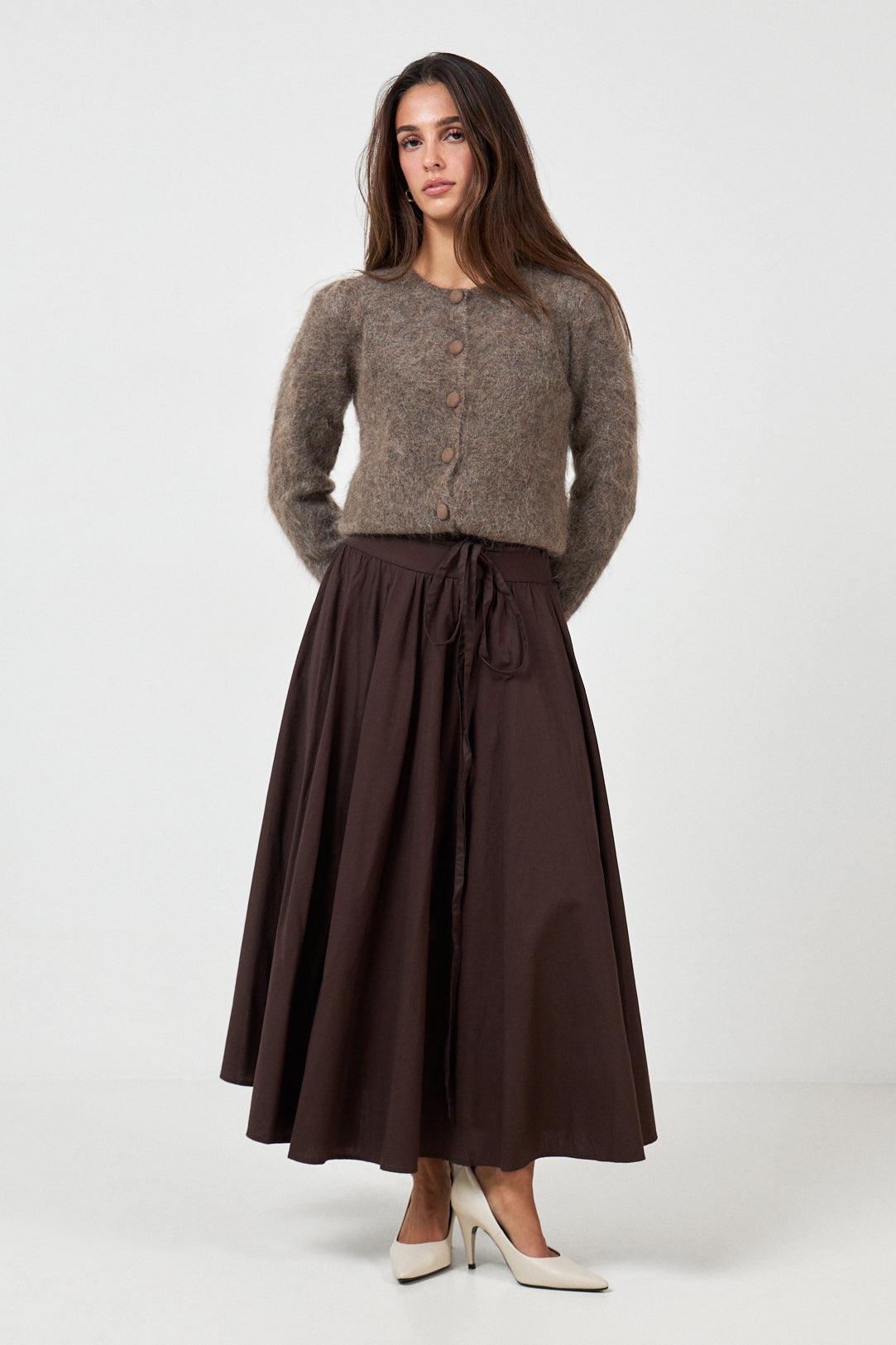 Ulla Mohair Cardigan - Taupe