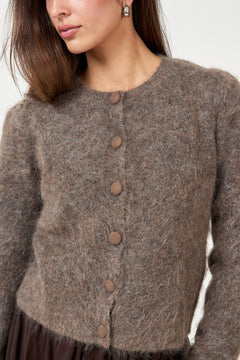 Ulla Mohair Cardigan - Taupe