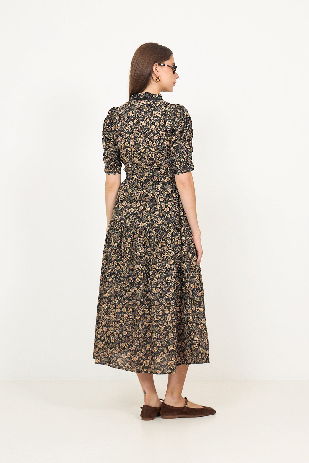 Madison Dress - Beige Botanic