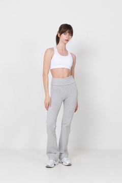 Sublime Folded Flare Pants - Grey Melange