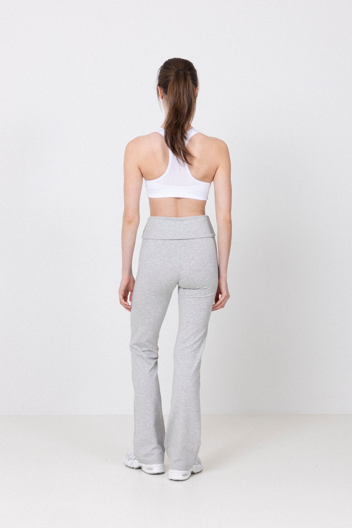 Sublime Folded Flare Pants - Grey Melange
