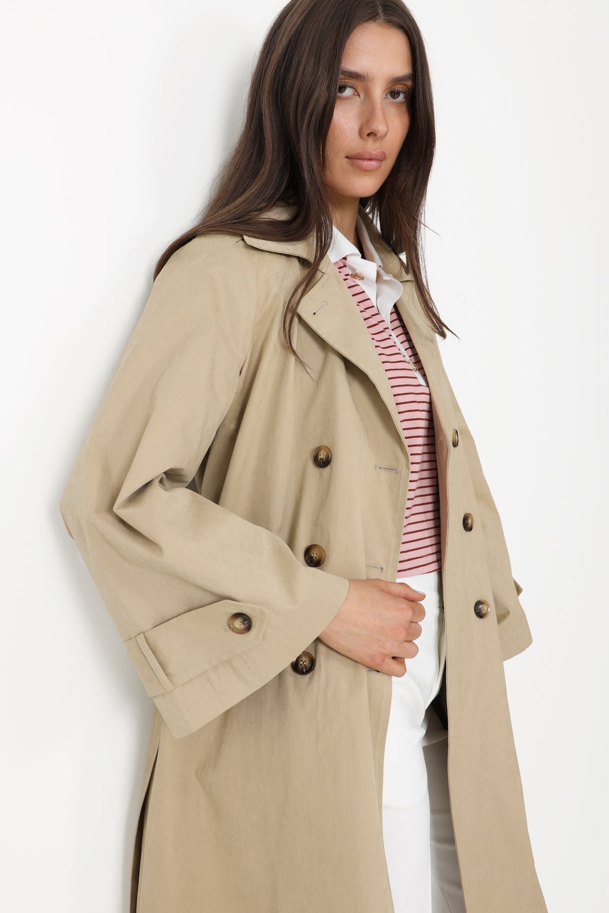 Anastasia Trench Coat - Beige