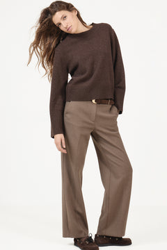 Mari Wool Sweater - Dark Brown