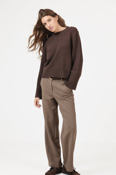 Mari Wool Sweater - Dark Brown