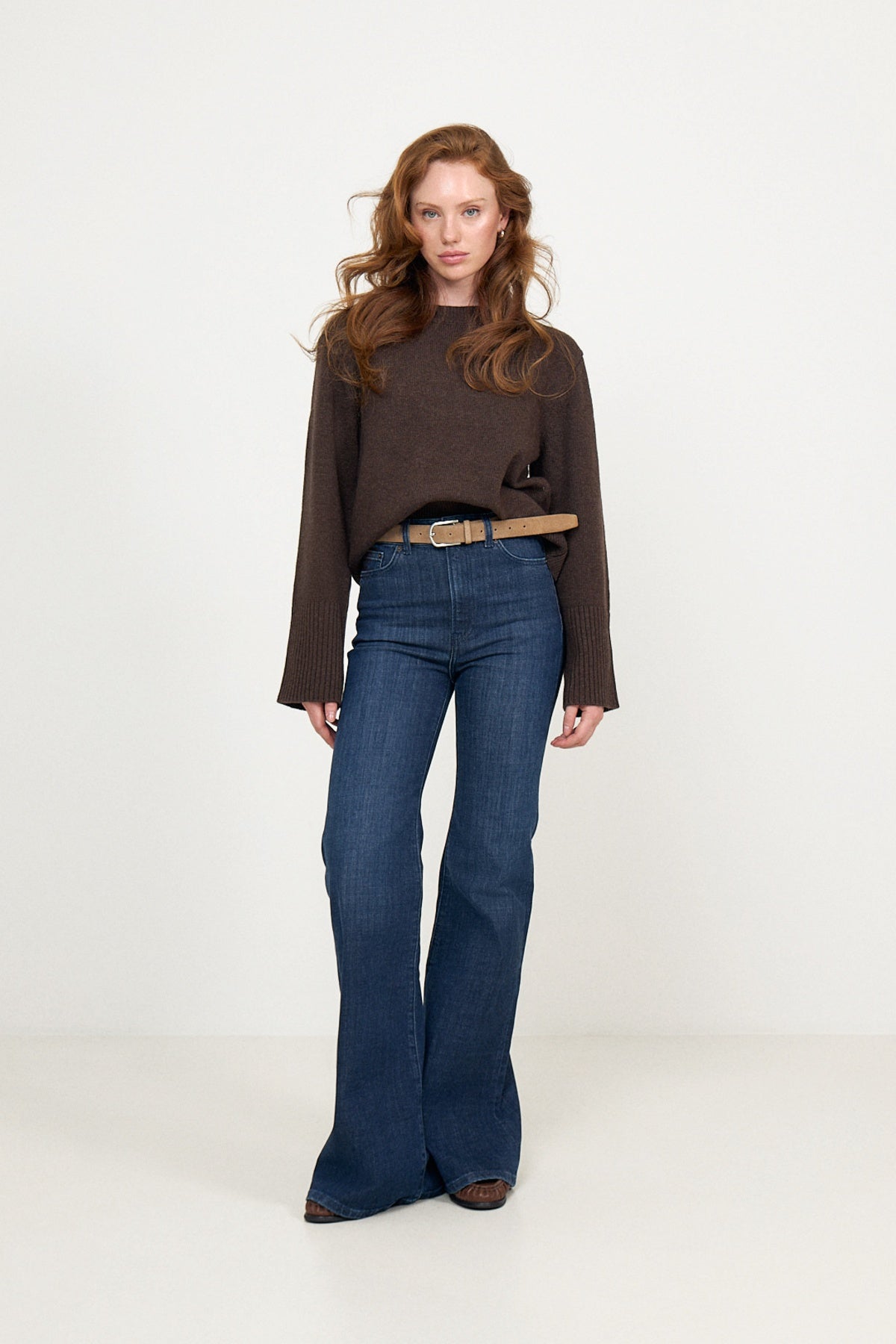 Mari Wool Sweater - Mörkbrun