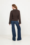 Mari Wool Sweater - Mörkbrun