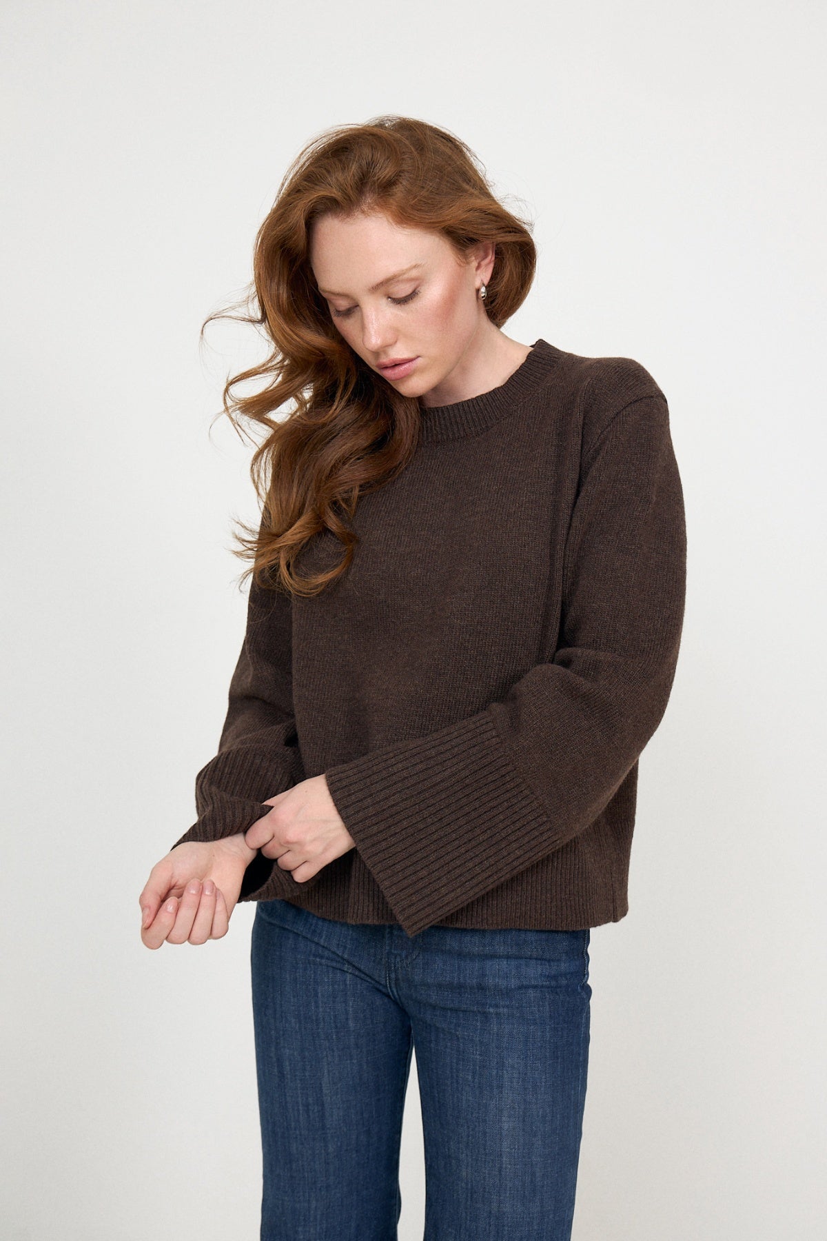 Mari Wool Sweater - Mörkbrun