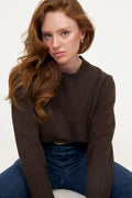 Mari Wool Sweater - Mörkbrun