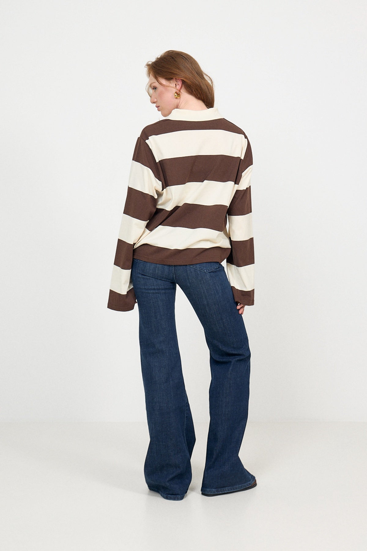 Isabelle Blocked Polo Jumper - Brun