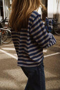 Isabelle Striped Polo Jumper - Navy