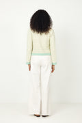 Yaslivia Ls Short Knit Cardigan - Lichen Birch