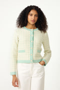 Yaslivia Ls Short Knit Cardigan - Lichen Birch