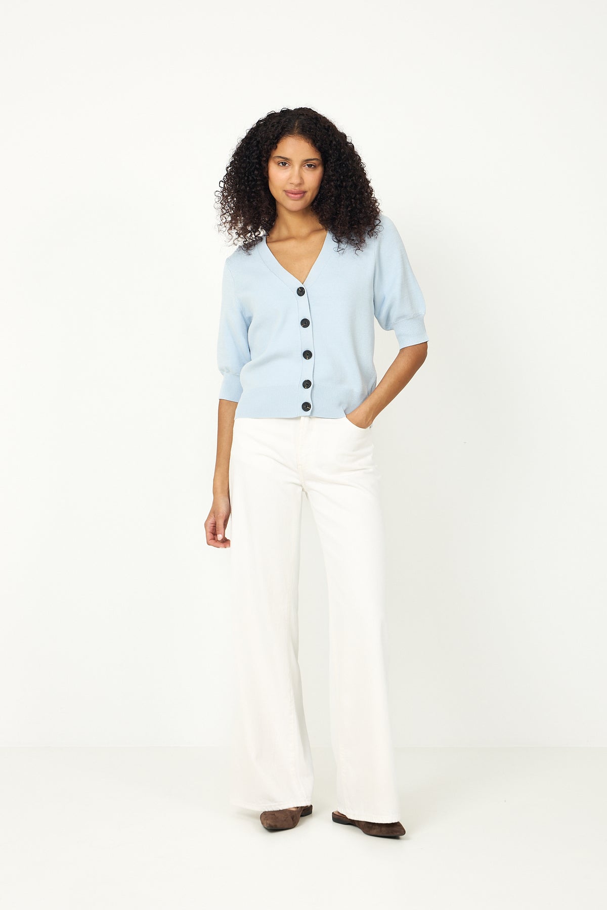 Yasfonny 2/4 Knit Cardigan - Skyway