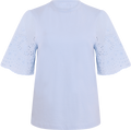 Yaslex Ss Top W. Emb Sleeves - Skyway