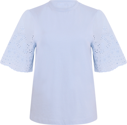 Yaslex Ss Top W. Emb Sleeves - Skyway
