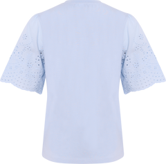 Yaslex Ss Top W. Emb Sleeves - Skyway