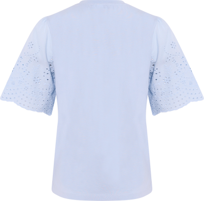Yaslex Ss Top W. Emb Sleeves - Skyway