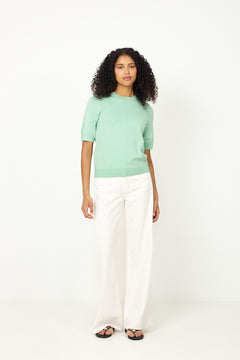 Yaslena Ss Knit Pullover - Lichen