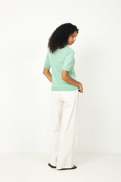 Yaslena Ss Knit Pullover - Lichen