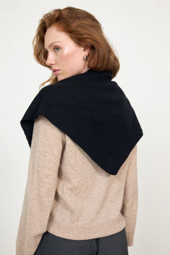 Victoria Wool Cashmere Scarf - Black