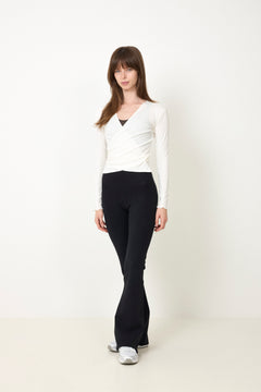 Basic Wrap Sweater - Pure White