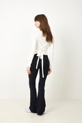 Basic Wrap Sweater - Pure White