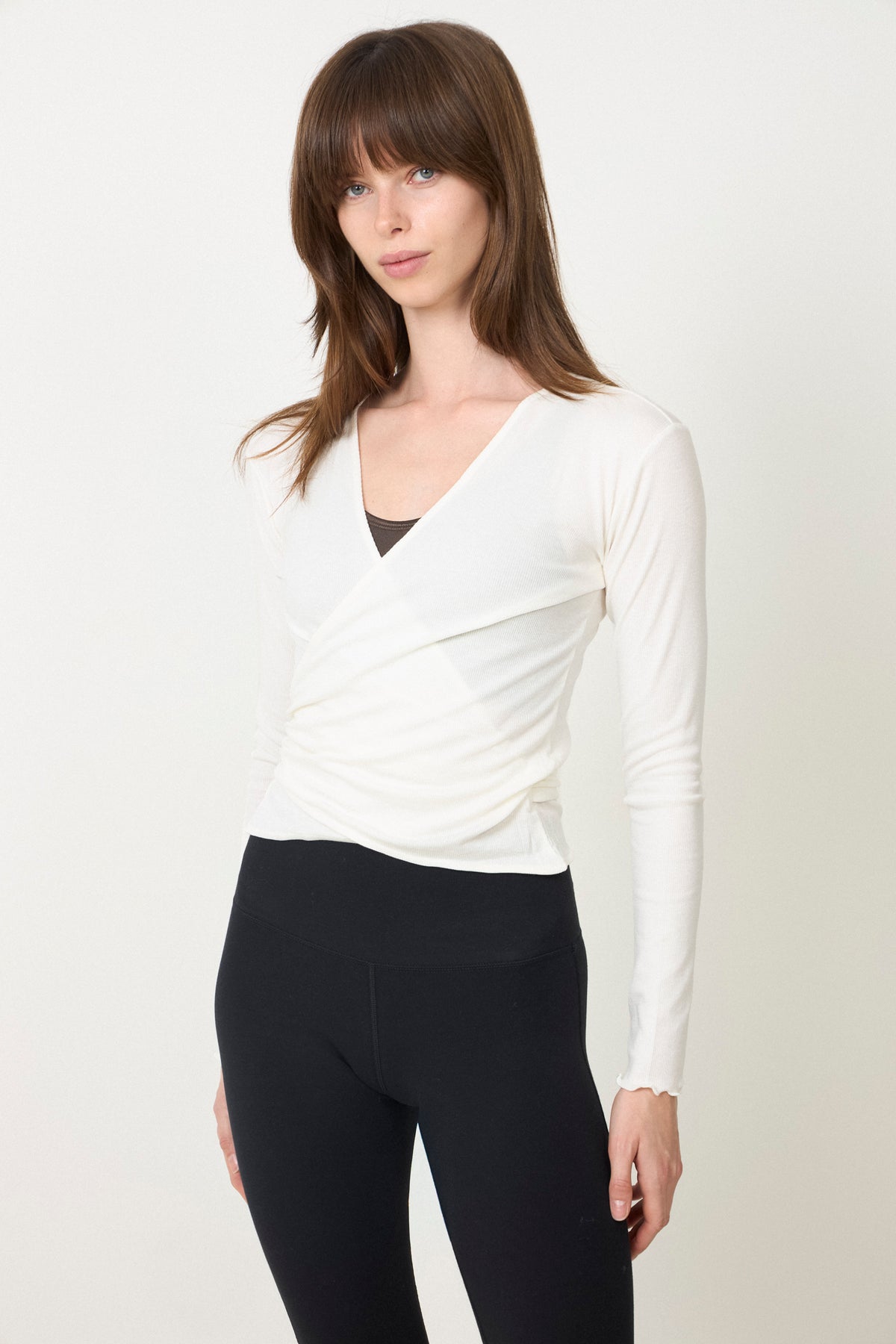 Basic Wrap Sweater - Pure White