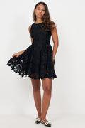 Milly Lace Mini Dress - Black
