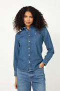 Ls Crlte St-Long Sleeve-Button Front Shirt - Merced Wash