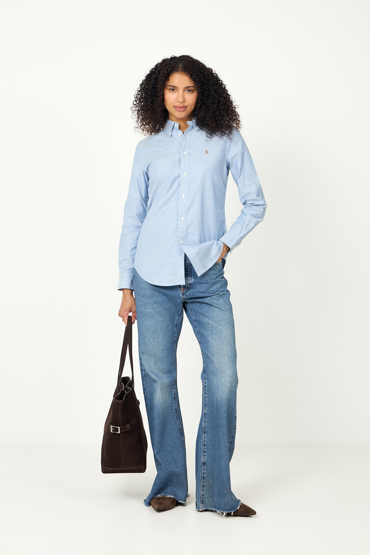 The Iconic Stretch Slim Fit Oxford Shirt - Bsr Blue