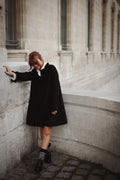 Cord Coat Dress - Black