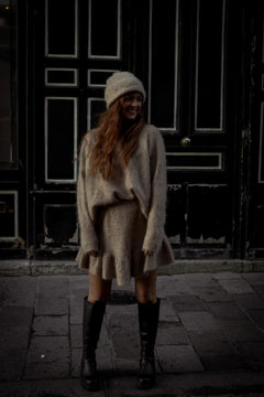 Boxy Sweater - Beige Melange