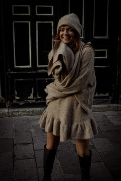 Boxy Scarf - Beige Melange