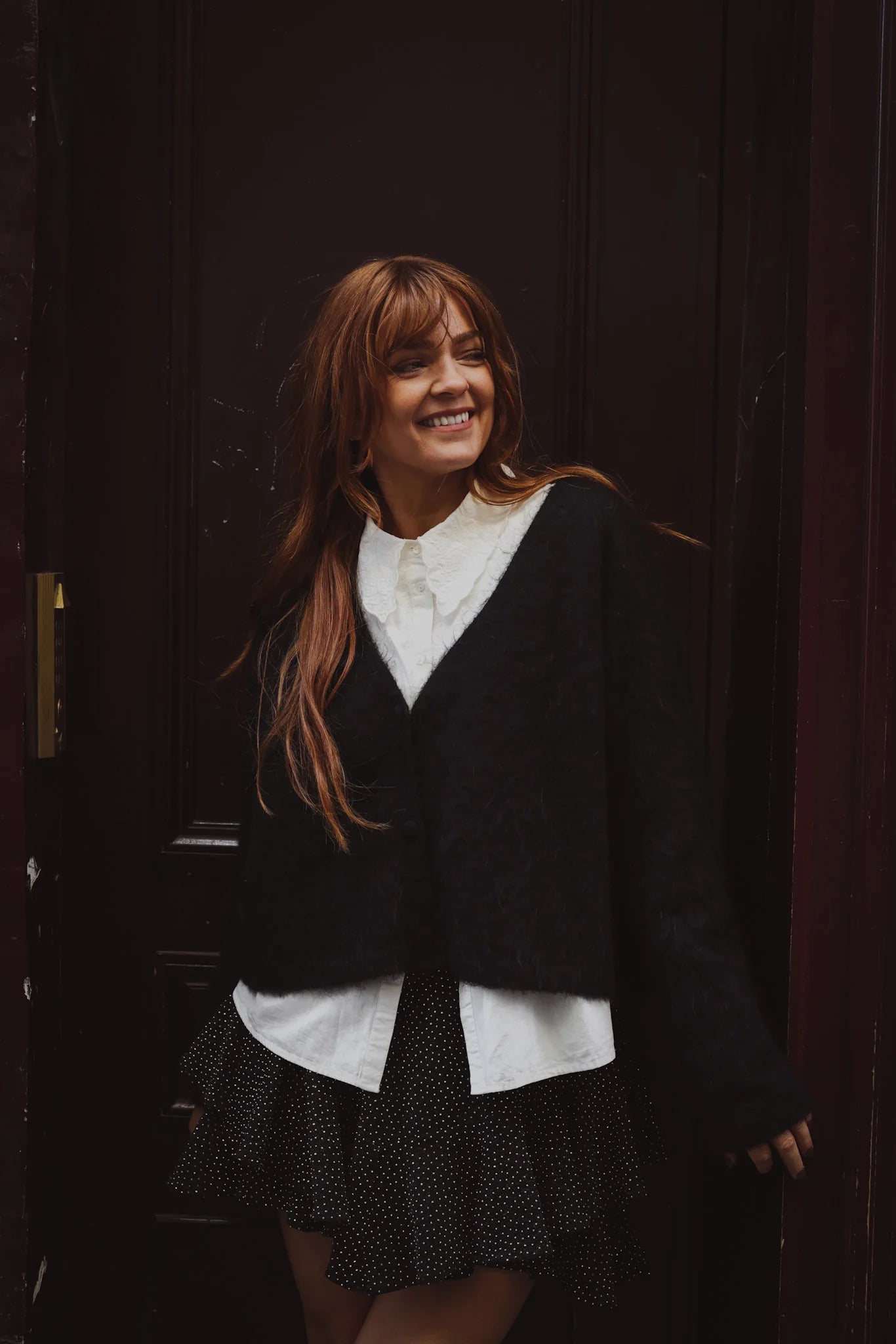 Boxy Cardi Sweater - Black