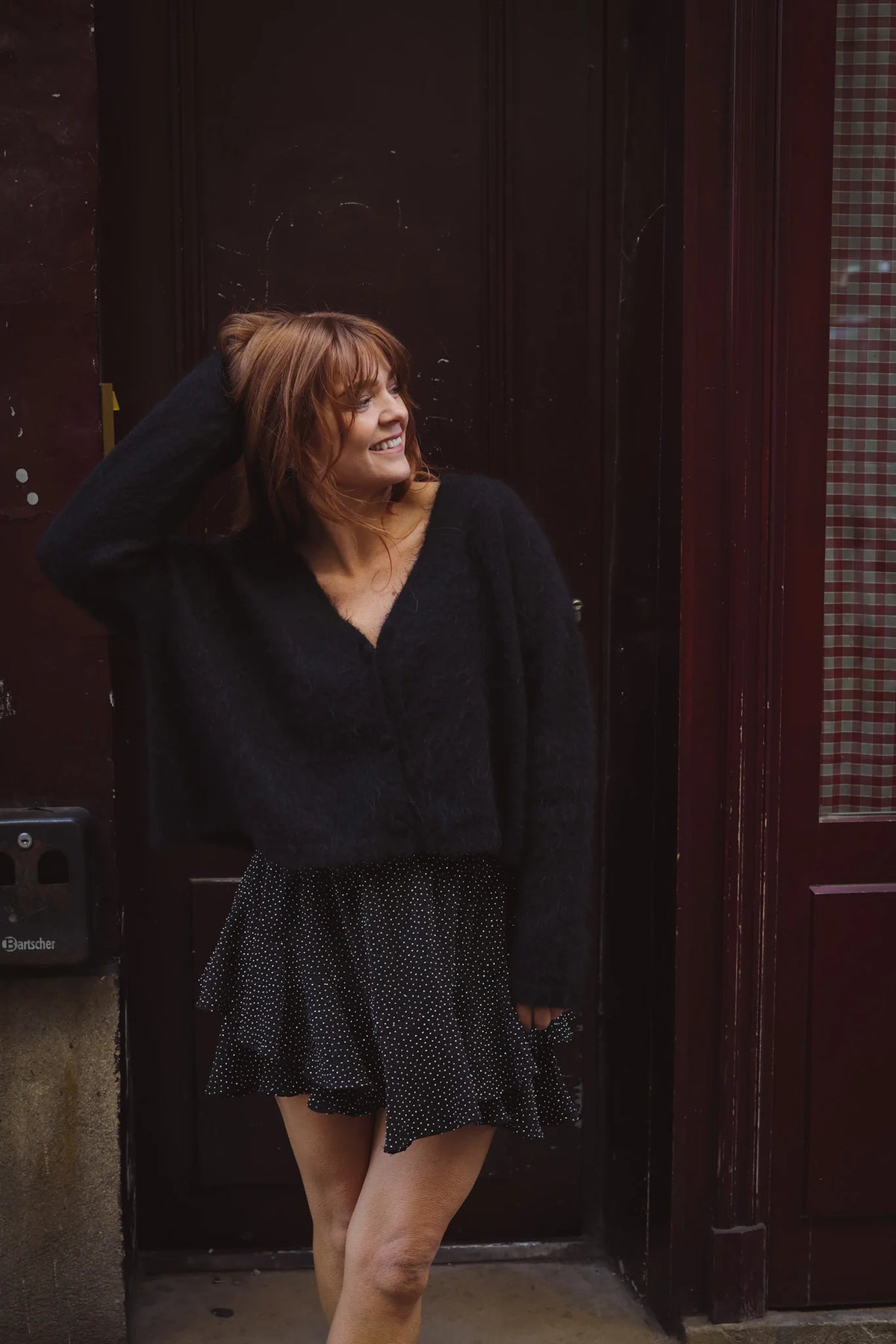 Boxy Cardi Sweater - Black