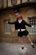 Knit Frill Skirt - Black