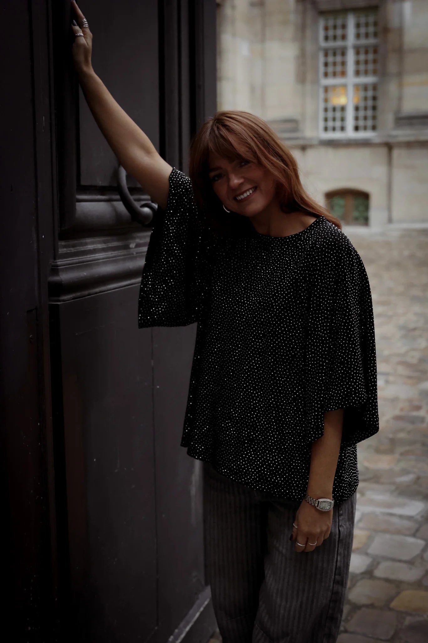 Stardust Top - Black & Silver