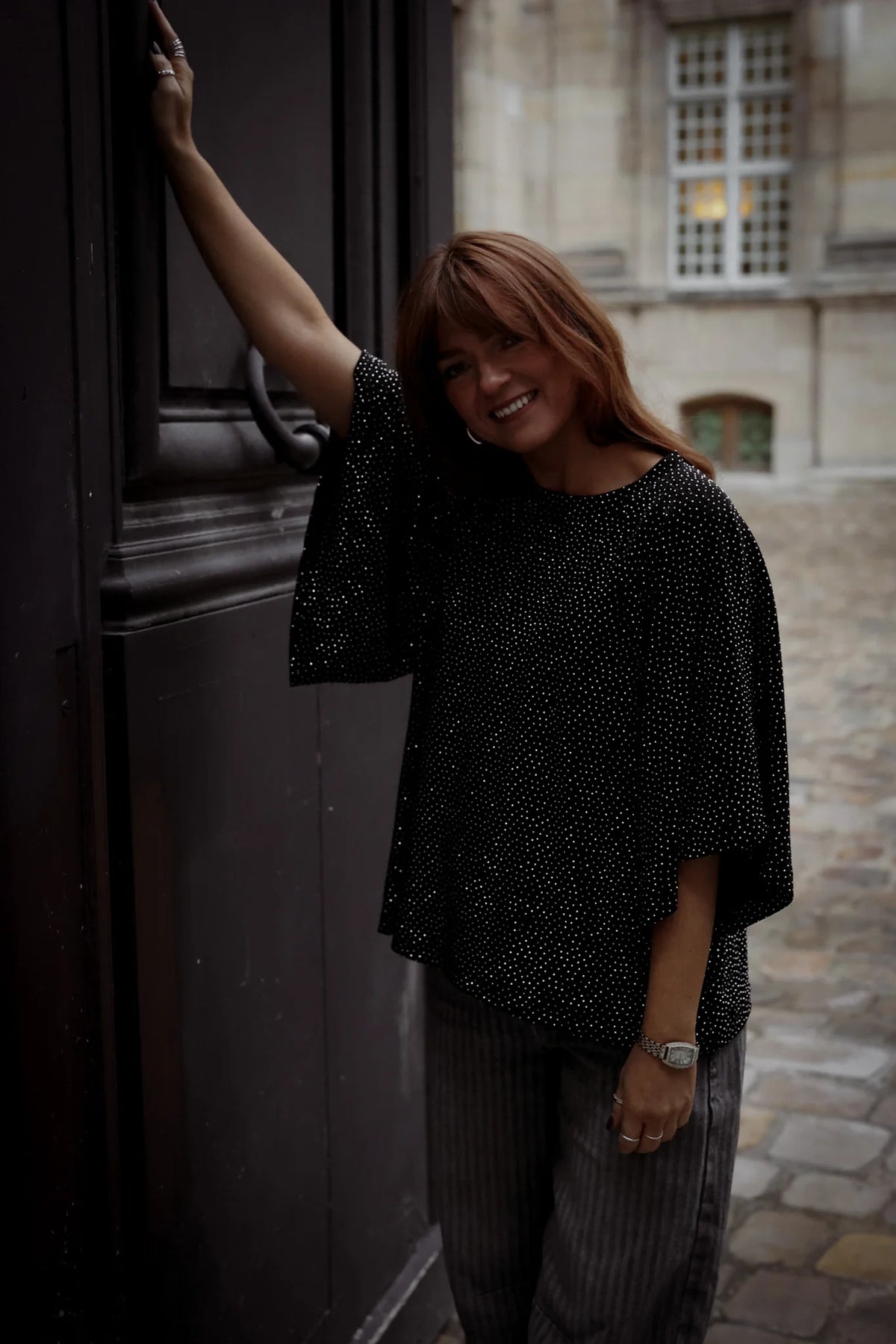 Stardust Top - Black & Silver