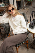 Selina Captain Wool Cardigan - Off White