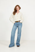 Selina Captain Wool Cardigan - Off White