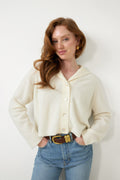 Selina Captain Wool Cardigan - Off White