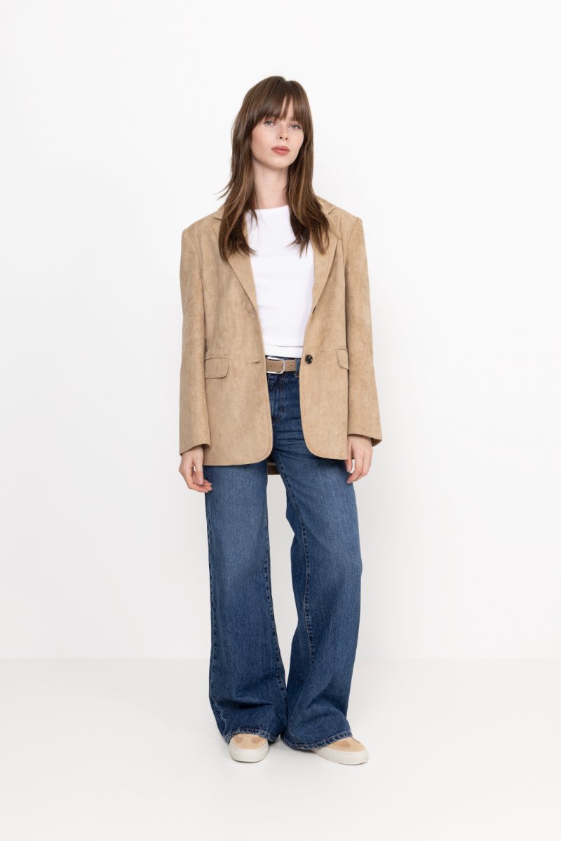 Namy Imitated Suede Blazer - Sand