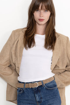 Namy Imitated Suede Blazer - Sand
