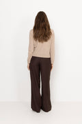 Clara Cashmere Knit Cardigan - Sand Melange