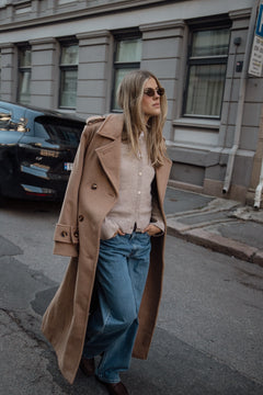 Clara Cashmere Knit Cardigan - Sand Melange