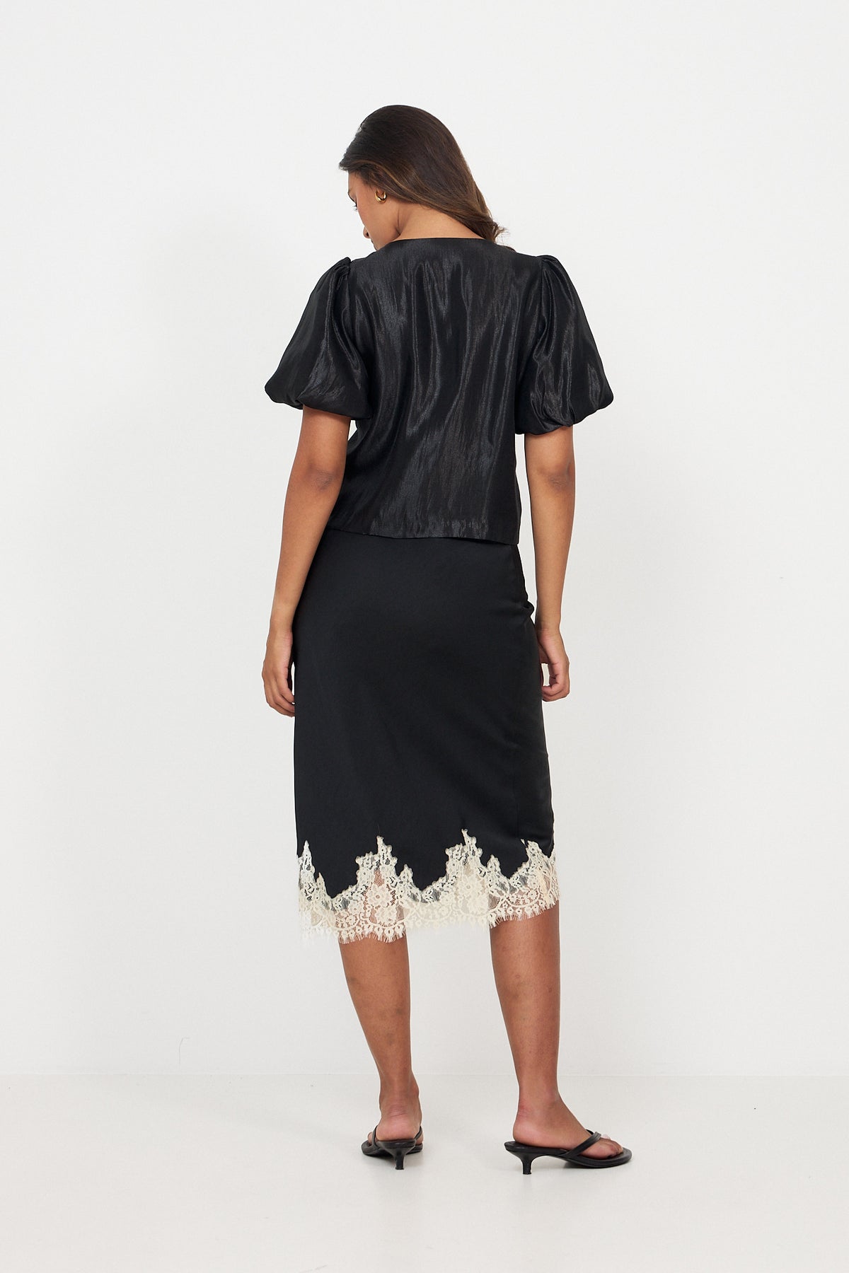 Rosie Organza Blus - Svart