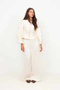 Vendela Balloon Sleeve Blouse - Ivory