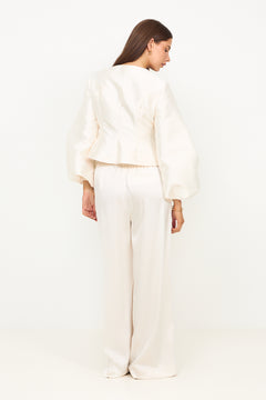 Vendela Balloon Sleeve Blouse - Ivory